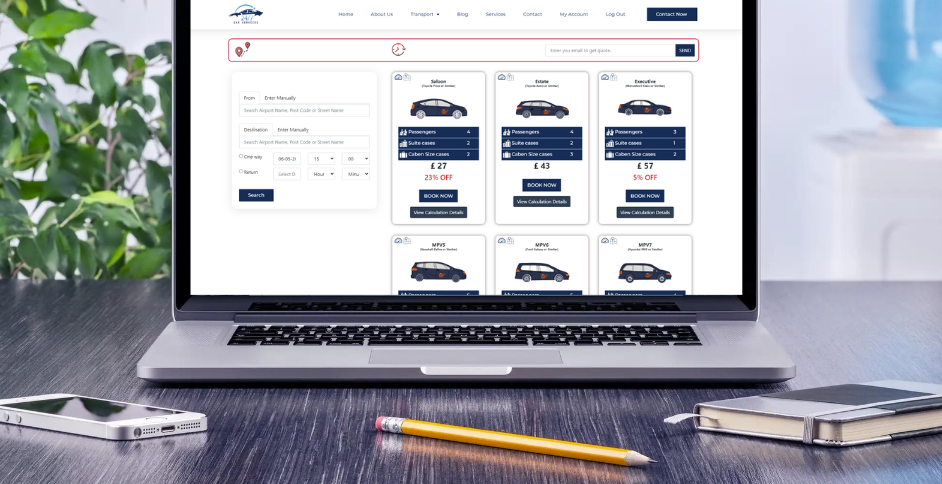 Booking through 24x7cars Website 